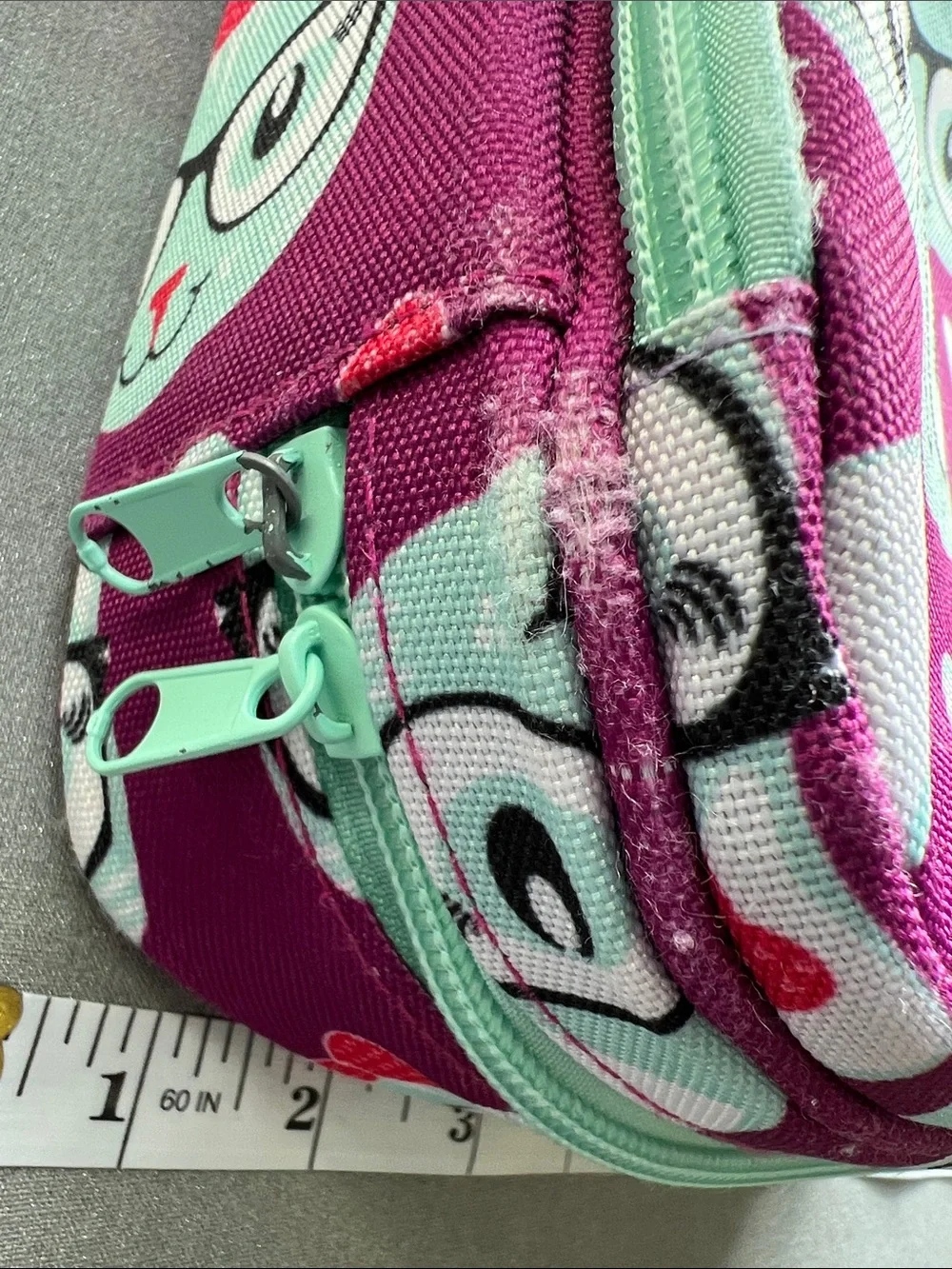 Bentology | Purple Kids Cat Lunch Box Bag with Glasses and Bow Accents